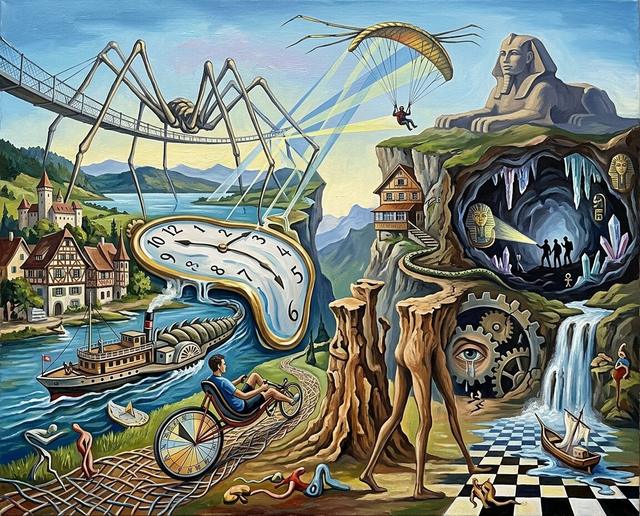 Schweiz 2025 im Stil von Dalí